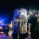 Law enforcement hold a line on August 25, 2020 in Kenosha, Wisconsin. As the city declared a state of emergency curfew, a third night of civil unrest occurred after the shooting of Jacob Blake, 29, on August 23.